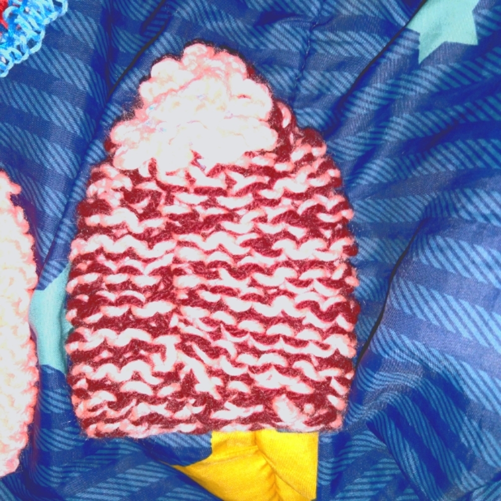 100% cotton hand crafted knitted/ crocheted hat